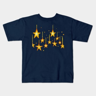 Gold stars christmas vibe Kids T-Shirt